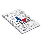 Texas Illustration Doodles of Texas Texas Pattern Notitieboek (Rechterzijde)