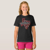Texas I'm A Dr. Pepper Aholic Dr. Pepper Texas Map T-shirt (Voorkant volledig)