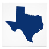 Texas in Blue Foto Afdruk (Voorkant)