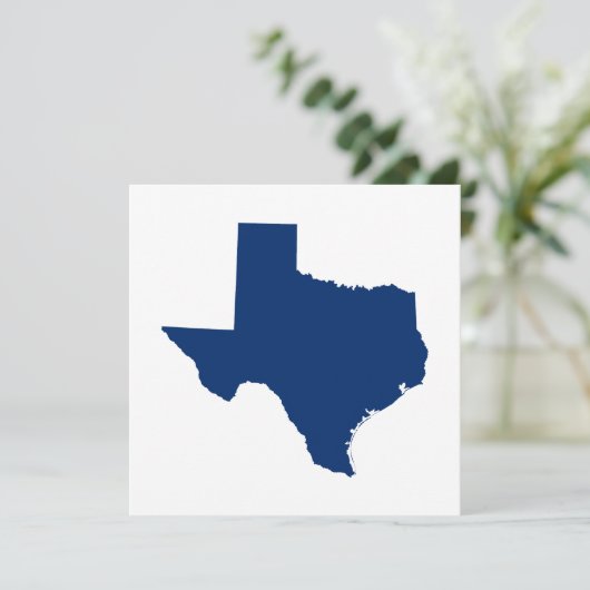 Texas in Blue Kaart (Staand voorkant)
