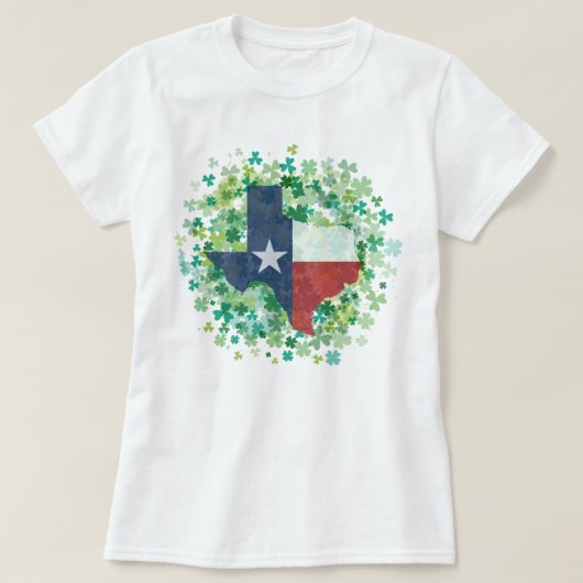 Texas in Clover - St. Patrick's Day T-shirt (Design voorkant)