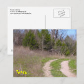 Texas in de lente briefkaart (Voorkant / Achterkant)