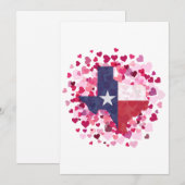 Texas in een hartenveld - Valentijnsdag Feestdagenkaart (Voorkant / Achterkant)