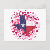 Texas in een hartenveld - Valentijnsdag Holid Briefkaart (Voorkant)