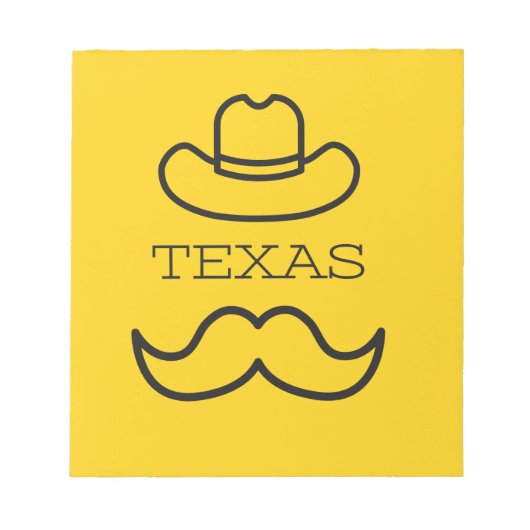 Texas in Geel 2 Notitieblok (Voorkant)