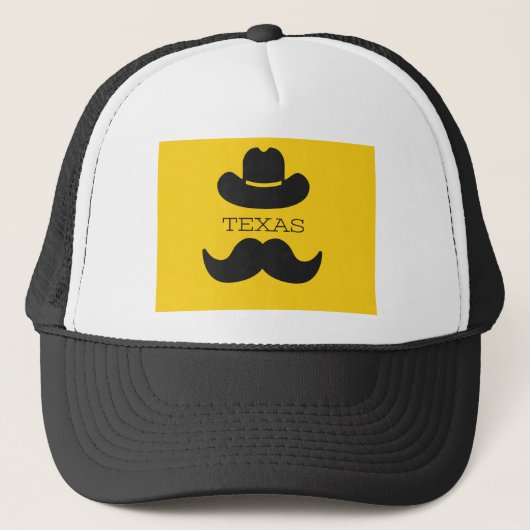 Texas in het geel trucker pet (Voorkant)