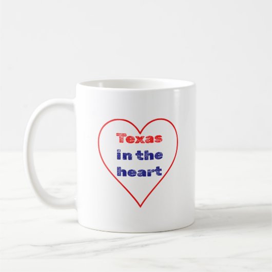 Texas in het hart koffiemok (Links)