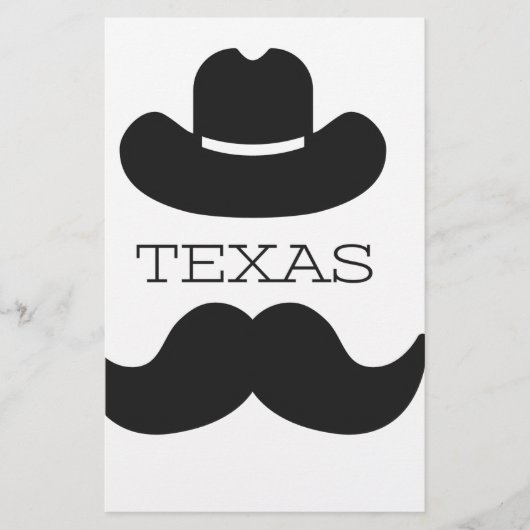 Texas in het wit briefpapier (Voorkant)