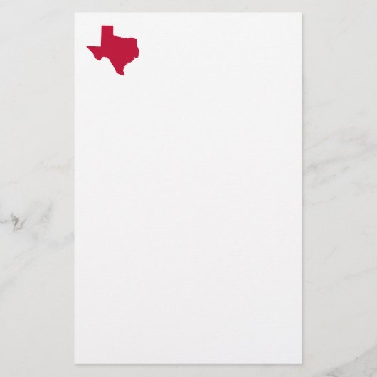 Texas in Red Briefpapier (Voorkant)