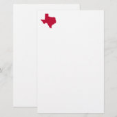 Texas in Red Briefpapier (Voorkant / Achterkant)