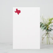 Texas in Red Briefpapier (Staand voorkant)