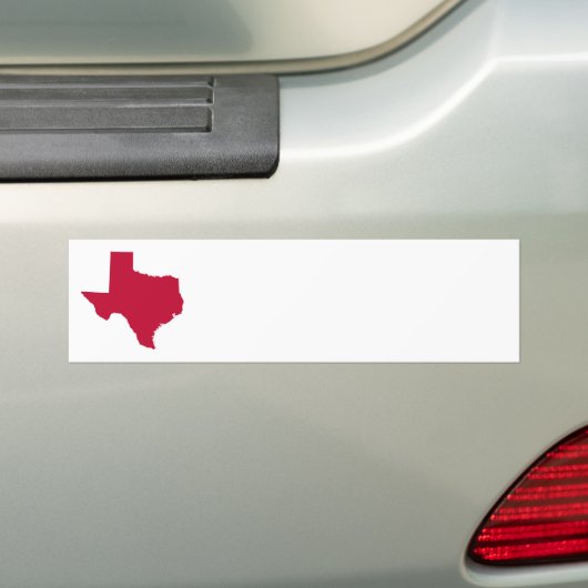 Texas in Red Bumpersticker (Op auto)