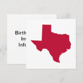 Texas in Red Kaart (Voorkant / Achterkant)