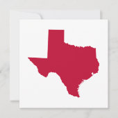 Texas in Red Kaart (Voorkant)