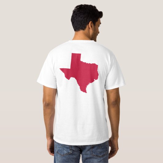 Texas in Red T-shirt (Achterkant volledig)