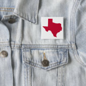 Texas in Red Vierkante Button 5,1 Cm (In situ)