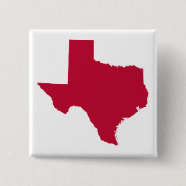 Texas in Red Vierkante Button 5,1 Cm