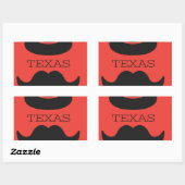 Texas in ROOD Rechthoekige Sticker (Vel)