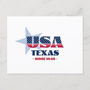 Texas in rood, wit en blauw Briefkaart