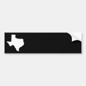 Texas in White en Black Bumpersticker (Voorkant)