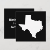 Texas in White en Black Kaart (Voorkant / Achterkant)