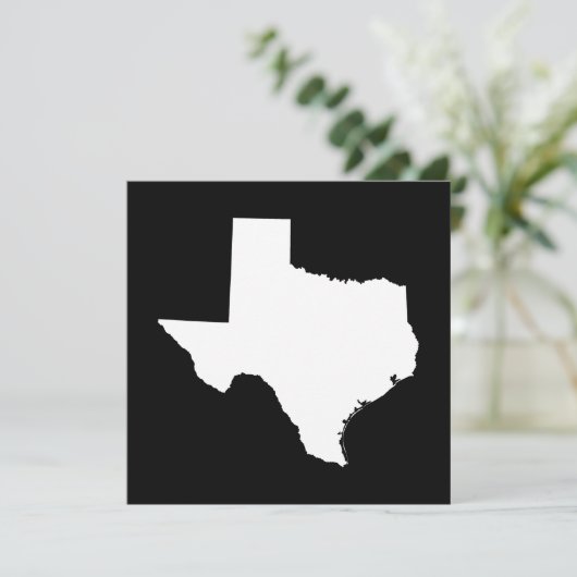 Texas in White en Black Kaart (Staand voorkant)