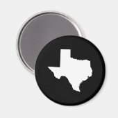Texas in White en Black Magneet (Voorkant / Achterkant)