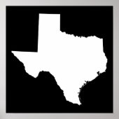 Texas in White en Black Poster (Voorkant)