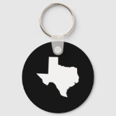 Texas in White en Black Sleutelhanger (Voorkant)