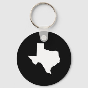 Texas in White en Black Sleutelhanger