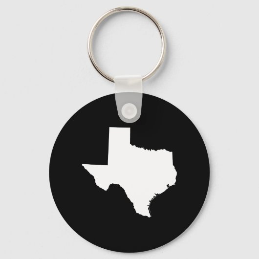 Texas in White en Black Sleutelhanger (Voorkant)