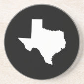 Texas in White en Black Zandsteen Onderzetter (Voorkant)