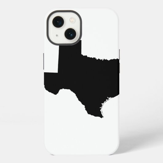 Texas in zwart en wit iPhone hoesje (Achterkant)