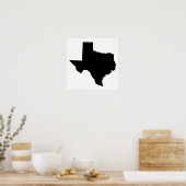 Texas in zwart-wit poster (Keuken)