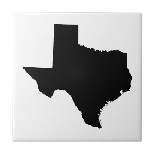 Texas in zwart-wit tegeltje (Voorkant)