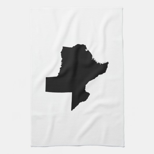 Texas in zwart-wit theedoek (Verticaal)