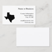 Texas in zwart-wit visitekaartje (Voorkant / Achterkant)