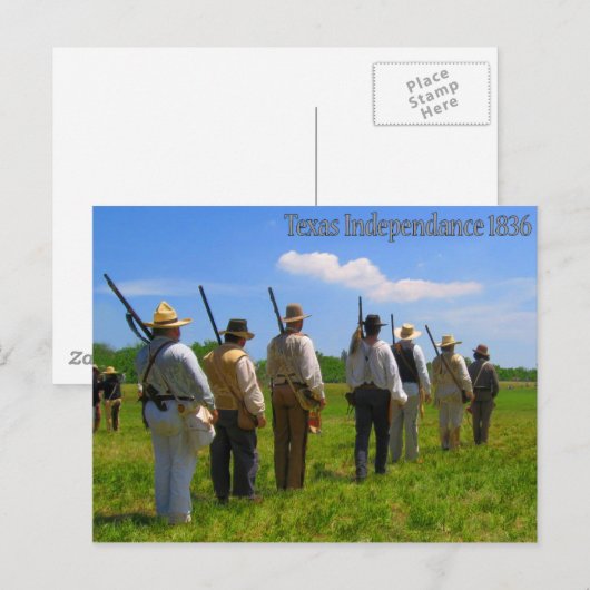 Texas Independance 1836 Briefkaart (Voorkant / Achterkant)