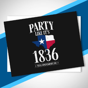 Texas Independence Day 1836 State Flag Party Home Briefkaart