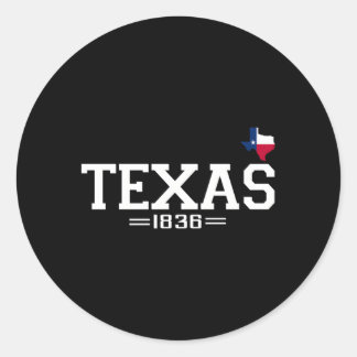 Texas Independence Day 1836 Texas Flag Ronde Sticker