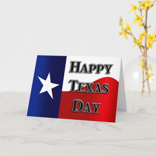 Texas Independence Day Kaart (Gele Bloem)