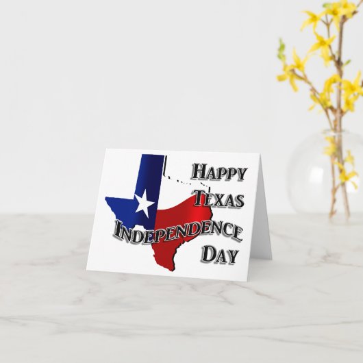 Texas Independence Day Kaart (Gele Bloem)