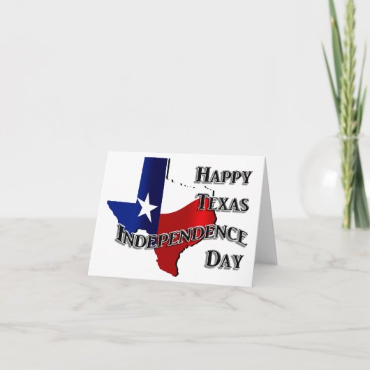 Texas Independence Day Kaart (Voorkant)