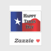 Texas Independence Day Sticker (Vel)