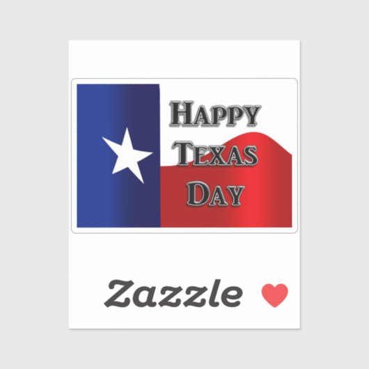 Texas Independence Day Sticker (Vel)