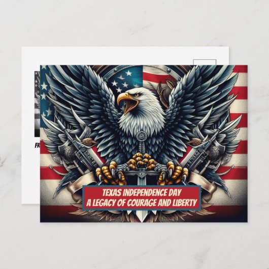 Texas Independence Een erfenis van moed en vrijhei Briefkaart (Voorkant / Achterkant)