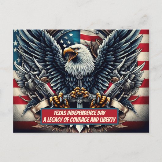 Texas Independence Een erfenis van moed en vrijhei Briefkaart (Voorkant)