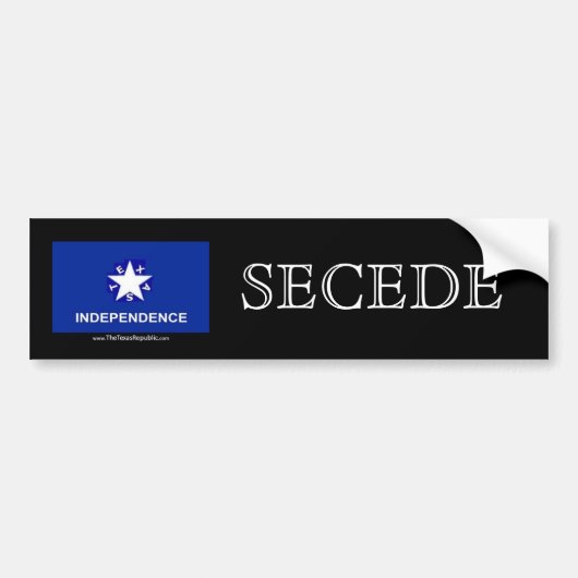Texas Independence - SECEDE Bumpersticker (Voorkant)
