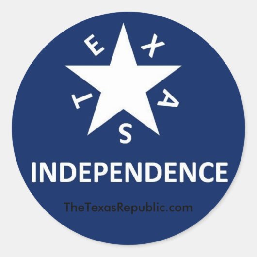Texas Independence Sticker (Voorkant)