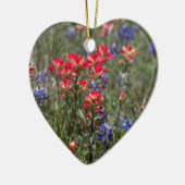 Texas Indian PaintBrusand Bluebonnet Wildflower Keramisch Ornament (Links)